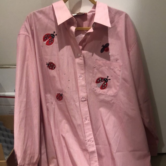 Button down “ladybug shirt” easy care - Picture 5 of 6